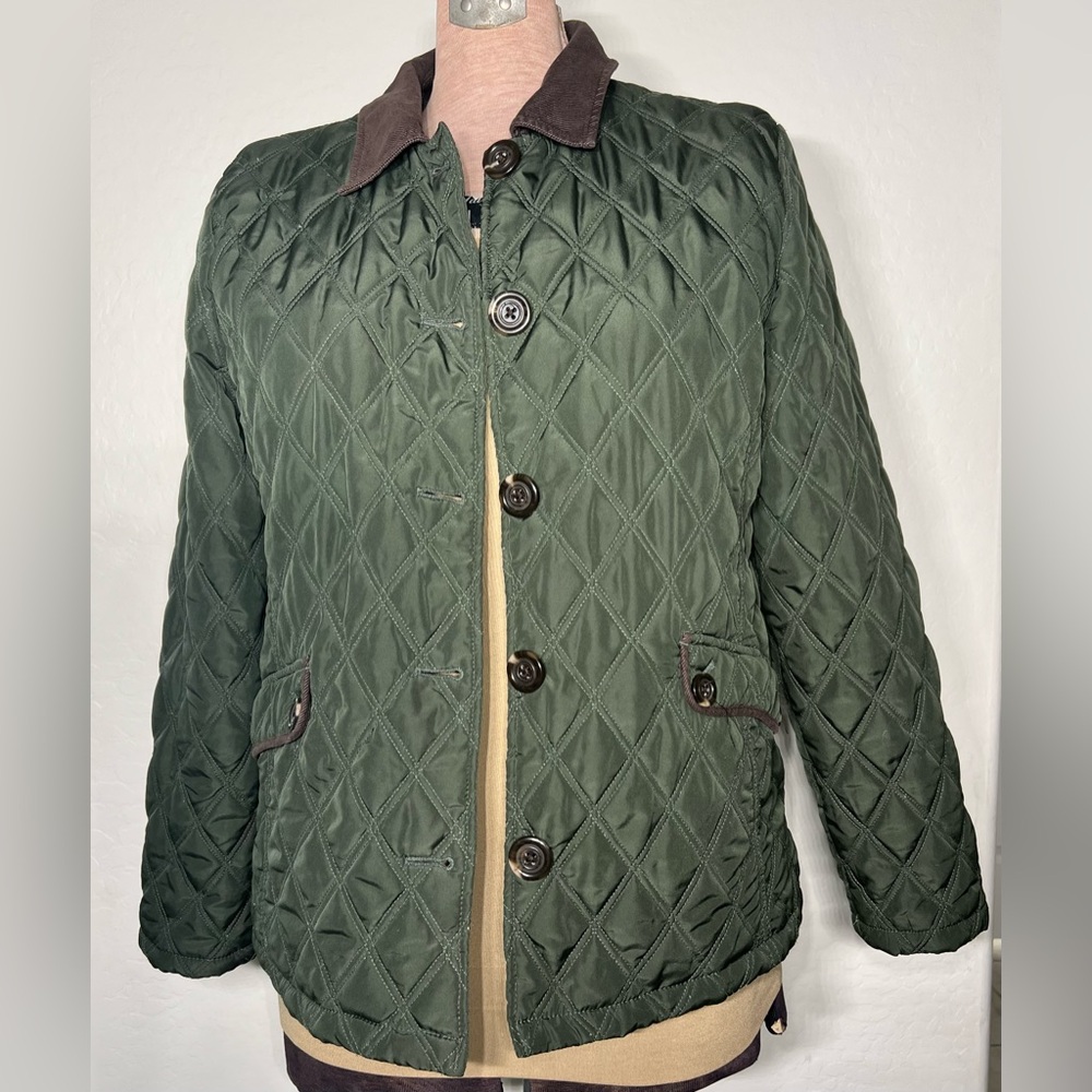 Croft & Barrow Quilted Dark Green Utility Jacket
